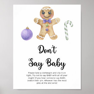 Póster Gingerbread - no digas bebé