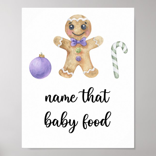 Póster Gingerbread - nombre comida para bebé (Frente)