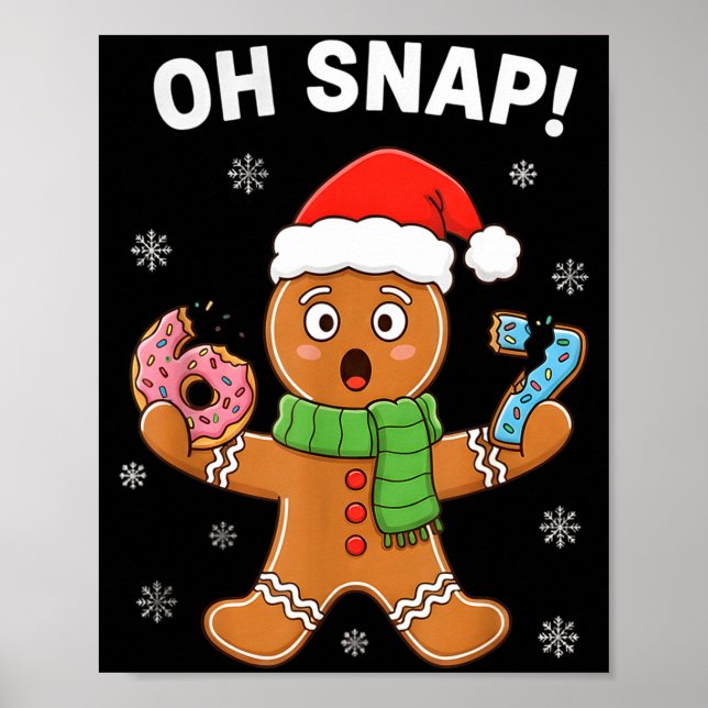 Póster Gingerbread Six Seven 67 Bruh 6 7 Christmas Girl B (Frente)