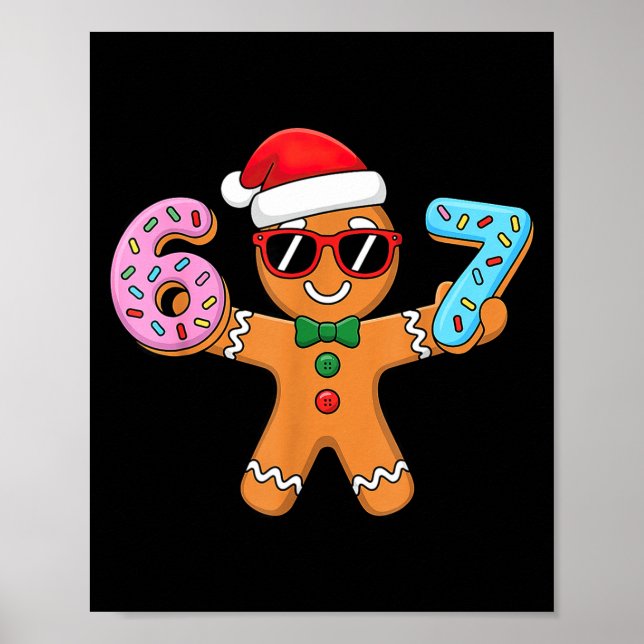 Póster Gingerbread Six Seven 67 Ice Cream Drip Christmas  (Frente)