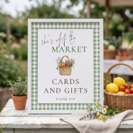 Póster Gingham Está fuera del mercado Tarjetas Regalos De