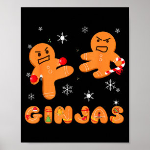 Póster Ginjas Pan de Jengibre Ninjas Navidades Divertidas