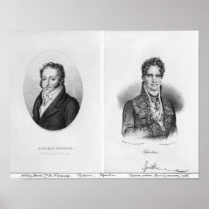 Póster Gioacchino Rossini Gaspare grabado cerca