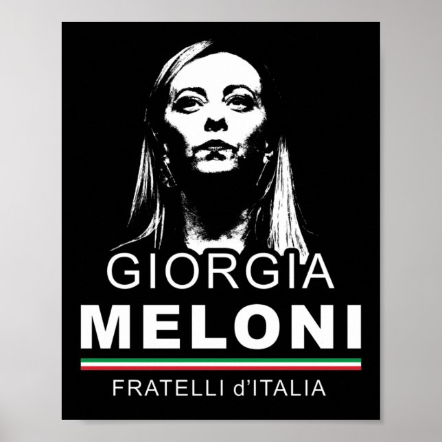 Póster Giorgia Meloni Fratelli d'Italia Hombres Mujeres (Frente)