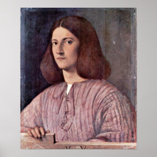 Póster Giorgione - Retrato de un joven