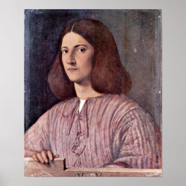 Póster Giorgione - Retrato de un joven (Frente)