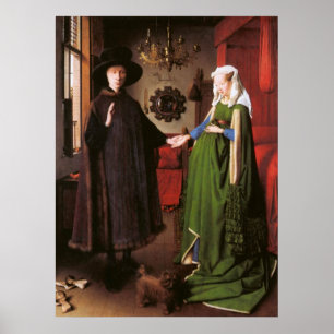 Póster Giovanni Arnolfini y su esposa Poster