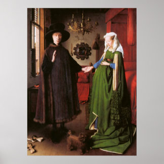 Póster Giovanni Arnolfini y su esposa Poster