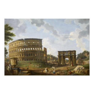 Póster Giovanni Paolo Panini Vista del Coliseo