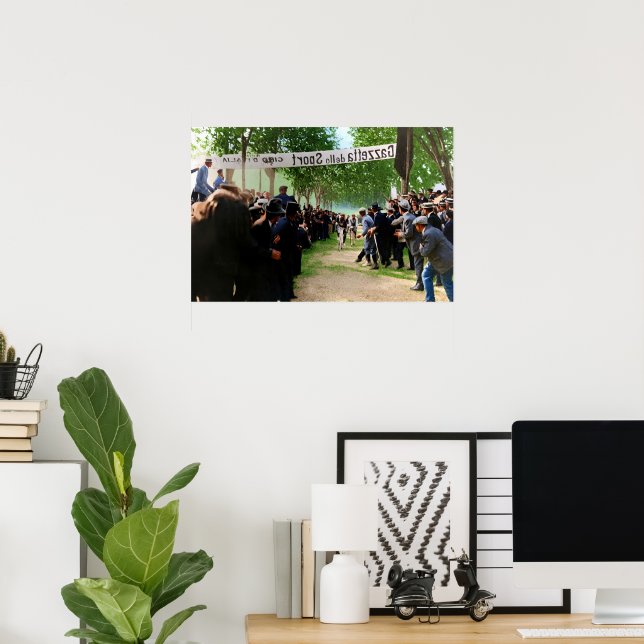 Póster Giovanni Rossignoli Ganador de la Etapa Giro de It (Oficina en casa)