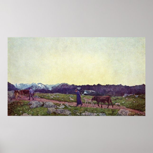 Póster Giovanni Segantini - Naturaleza (Frente)