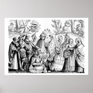 Póster Gipsies fortune telling, after a woodcut in 'Cosmo