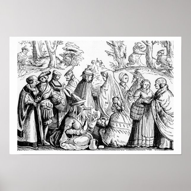 Póster Gipsies fortune telling, after a woodcut in 'Cosmo (Frente)