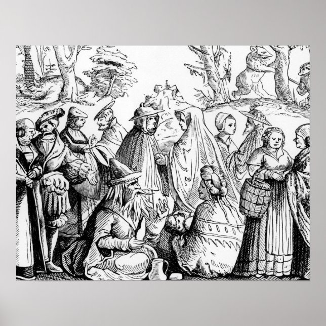 Póster Gipsies fortune telling, after a woodcut in 'Cosmo (Frente)