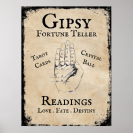 Póster Gipsy fortune telling Halloween prop