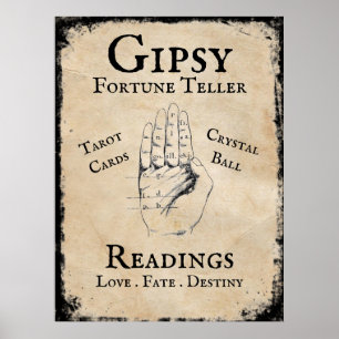 Póster Gipsy fortune telling Halloween prop
