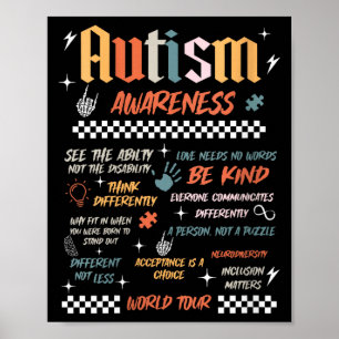 Póster Gira mundial de concientización sobre el autismo e