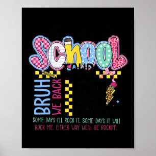 Póster Gira Retro Lightning Bolt Vuelta al Cole Profesor