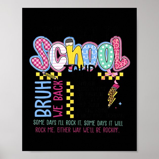 Póster Gira Retro Lightning Bolt Vuelta al Cole Profesor  (Frente)