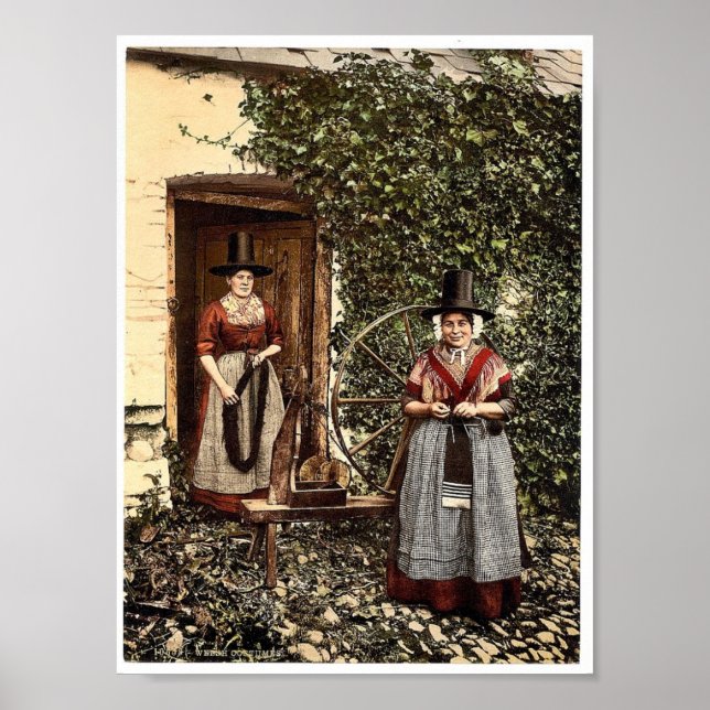 Póster Giradores galeses y rueda giratoria, Gales poco fr (Frente)