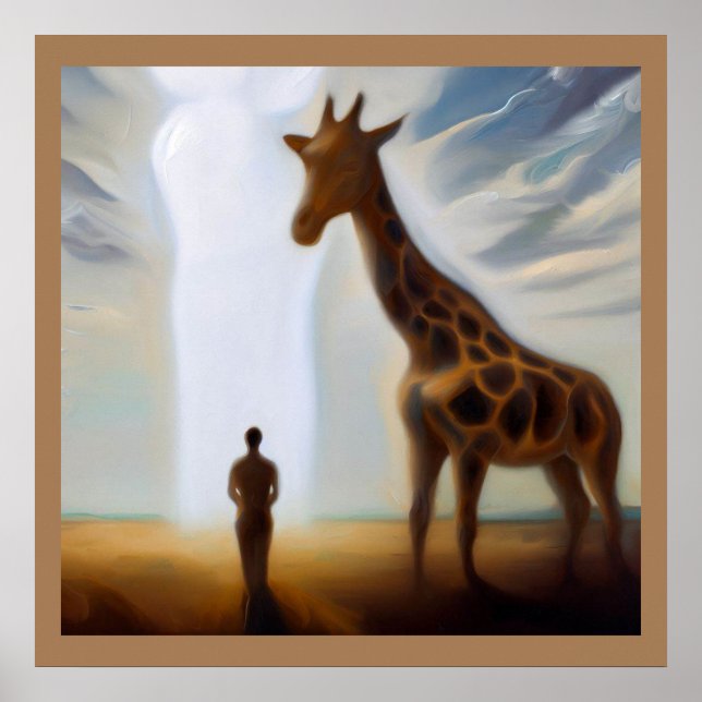 Póster Girafa de animales espirituosos 2 (Frente)
