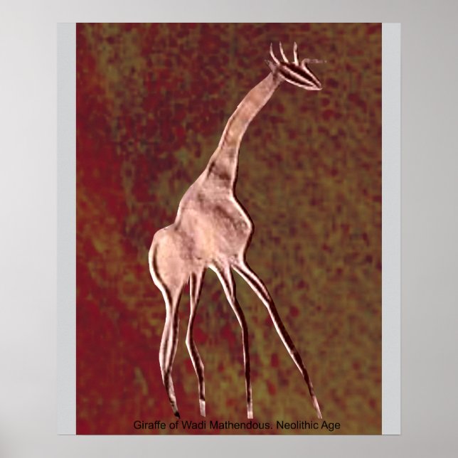 Póster Girafa de Wadi Mathendous (Frente)