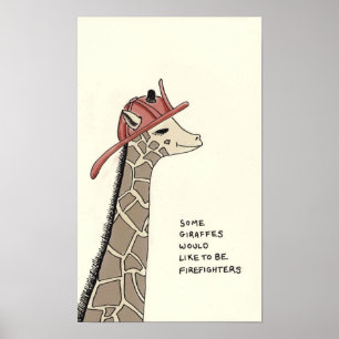 Póster girafa trivia