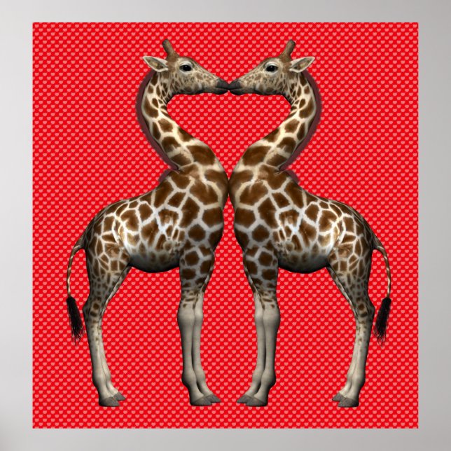 Póster Girafas enamoradas (Frente)