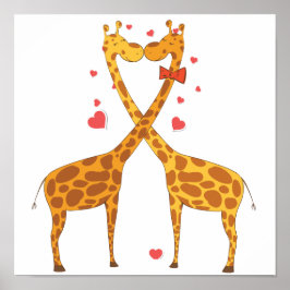 Póster Girafas enamoradas