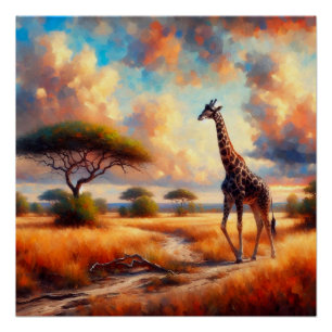 Póster Giraffe