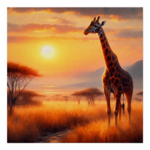 Póster Giraffe