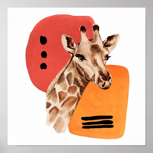 Póster Giraffe africana (Frente)