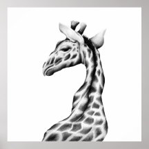Giraffe Art Print Modern