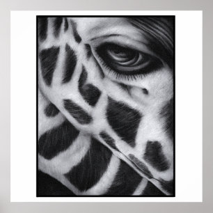 Póster Giraffe Art Print Modern