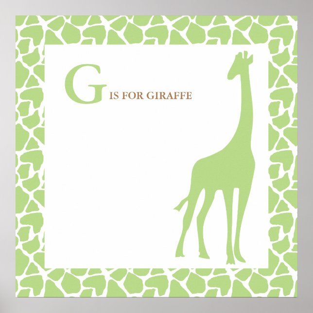 Póster Giraffe Baby Bedroom Wall Poster (Frente)