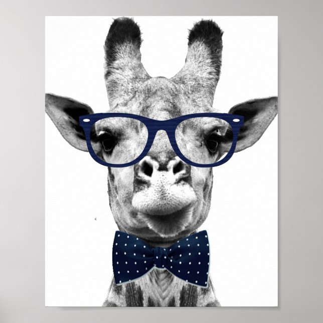 Póster Giraffe divertida de la época (Frente)