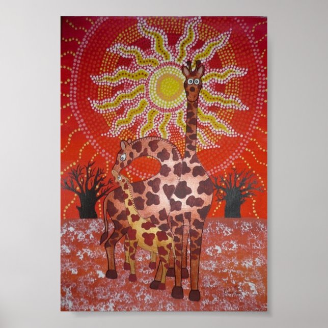 Póster Giraffe Family (Frente)