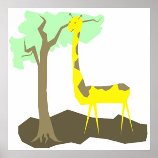 Póster Giraffe Illustration