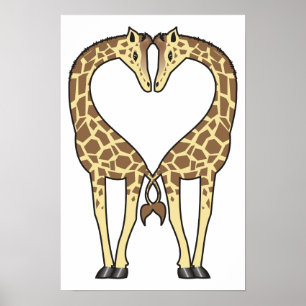 Póster Giraffe Love
