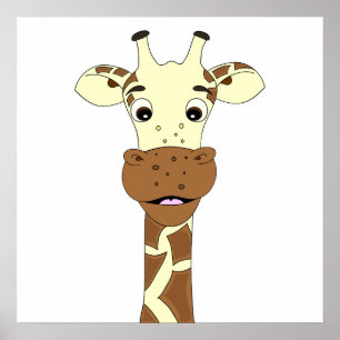 Póster Giraffe personalizado niños poster