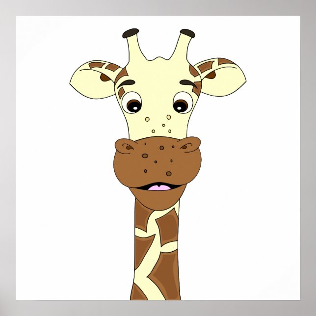 Póster Giraffe personalizado niños poster (Frente)