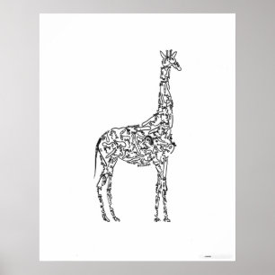 PÓSTER GIRAFFE - POSTER ANIMAL DIVERTIDO