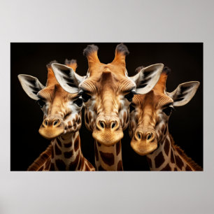 Póster Giraffe Retrato Animal Salvaje Naturaleza Belleza