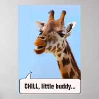 Giraffe Retrato personalizable poster de texto