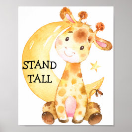 Póster Giraffe Safari Cute Cita Nursera Imprimir decoraci