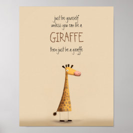 Póster Giraffe - Sé Poster de la guardería infantil
