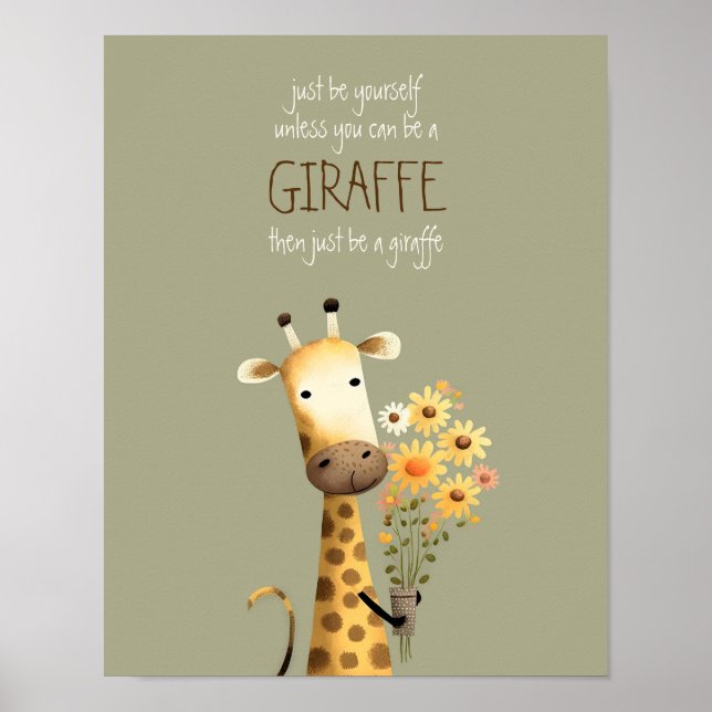 Póster Giraffe - Sé Poster de la guardería infantil (Frente)