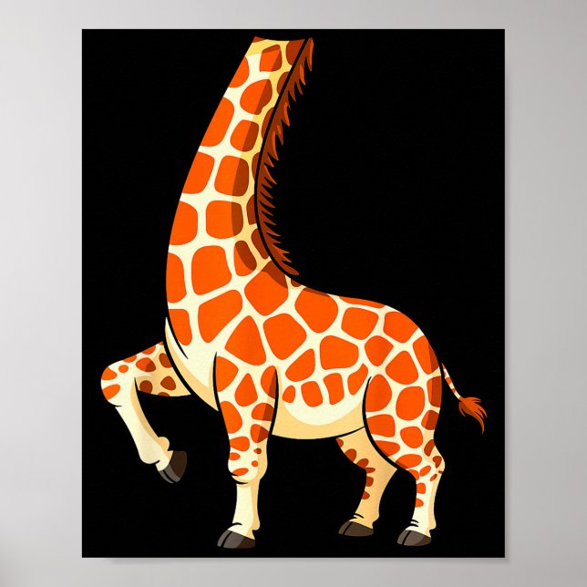 Póster Giraffe Shirt Adult Men Women Kids Giraffe Costume (Frente)