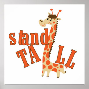 Póster Giraffe Stand Tall