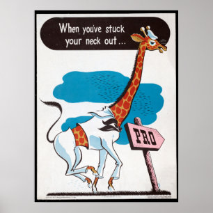 Póster Giraffe Unedited Vintage Photos Old Aesthetic Pict